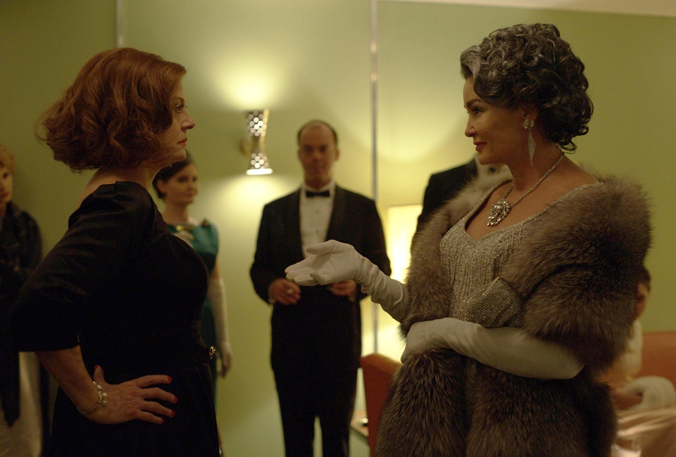 Susan Sarandon y Jessica Lange como Bette Davis y Joan Crawford.